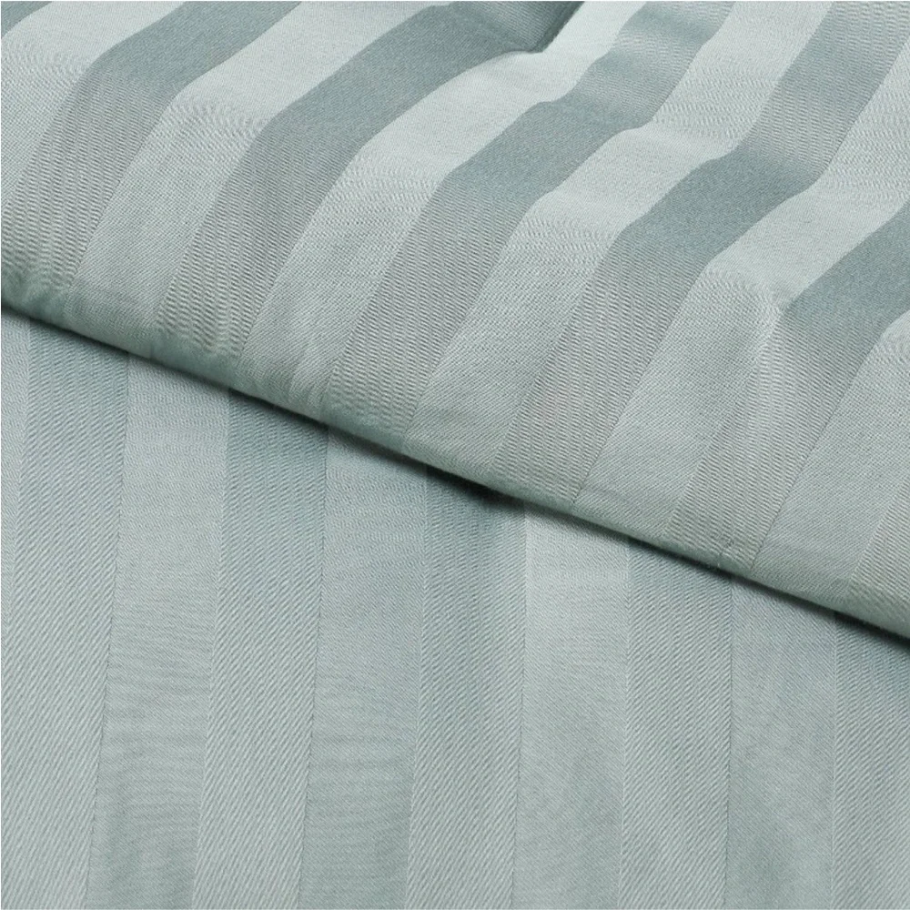 THRESHOLD NWT luxe stripe damask sateen duvet & sham set -light teal green -king